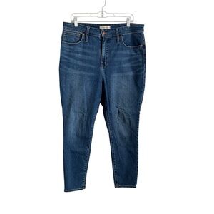 Madewell Curvy High Rise Skinny Crop Jeans Medium Wash Denim Women’s Size 32